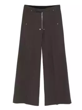 Брюки на молнии Rick Owens, коричневый