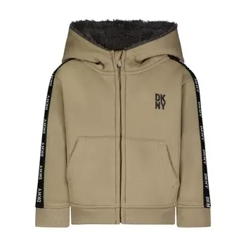 Брюки на подкладке из шерпы для мальчика DKNY, хаки