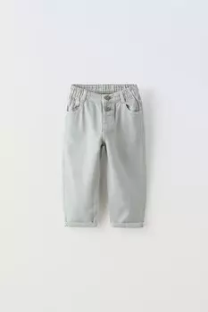 Брюки на пуговицах ZARA, синий