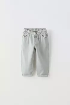 Брюки на пуговицах ZARA, синий