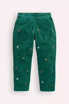 Брюки на шнурках из 100% хлопка Boden, зеленый