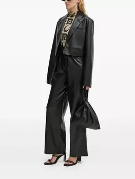 Брюки Nanushka на завязках, черный