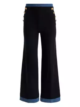 Брюки Narin с пуговицами Alice + Olivia, черный