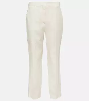 Брюки neo derk из льна и шерсти Loro Piana, нейтральный