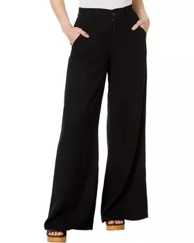 Брюки NIC+ZOE 31" Rumba Linen Wide Leg Trousers, цвет Black Onyx