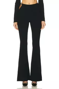 Брюки Nicholas Kari Double Rings Rib Knit, черный