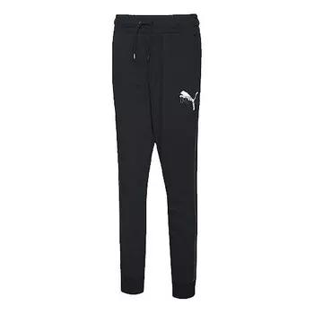 Брюки njr evostripe pants 'black white' Puma, черный