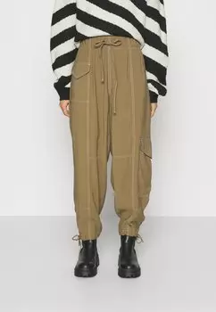 Брюки NMMILLE COLORED CARGO PANT Noisy May Petite, хаки