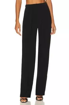 Брюки Norma Kamali Tapered Pleated Trouser, черный