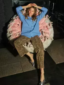 Брюки Numph Gigi Animal Print