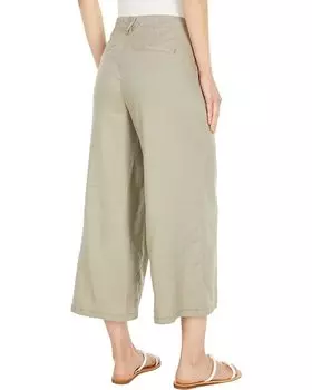 Брюки NYDJ Petite Linen Cropped Wide Leg Pants, цвет Wet Sand