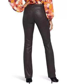 Брюки NYDJ Petite Marilyn Straight, цвет Cordovan Coated