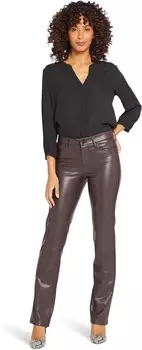 Брюки NYDJ Petite Marilyn Straight in Starless Sky, цвет Cordovan