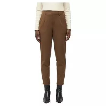 Брюки Object Lisa Slim Mid Waist, коричневый