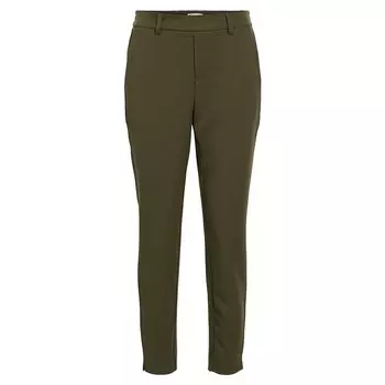 Брюки Object Lisa Slim, зеленый