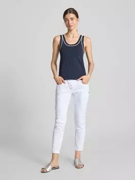 Брюки облегающего кроя укороченного покроя, модель «МАЛИБУ» Buena Vista, белый