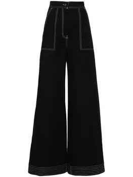 Брюки Oboli широкого кроя Max Mara, черный