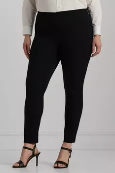 Брюки обтягивающие из эластичного хлопка Curve Lauren Ralph Lauren, черный
