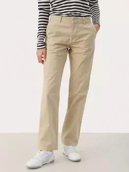 Брюки обычного покроя soffyn с прямыми штанинами Part Two, цвет White Pepper