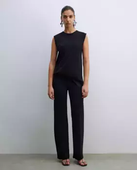 Брюки однотонные трикотажные Sfera, черный