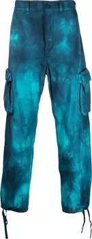 Брюки Off-White Tie Dye Contour Cargo Pant 'Turquoise', синий