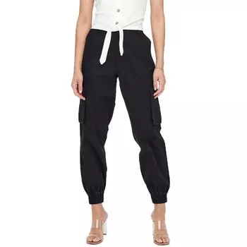 Брюки Only Betsy Alva Ankle Mid Waist Cargo, черный