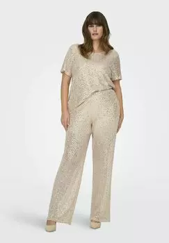 Брюки ONLY Carmakoma, бежевый