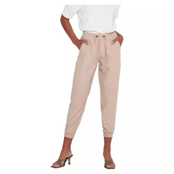 Брюки Only Kelda Emery Mid Waist Pull-Up, бежевый