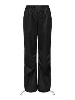 Брюки Only ONLECHO-MADY MW PARACHUTE FAUX LEA PNT, черный