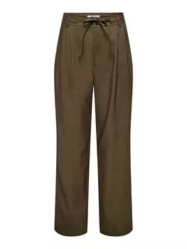 Брюки Only ONLHELENA LIFE MEL HW STRI WIDE PANT TLR, коричневый