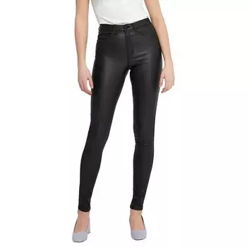 Брюки Only Royal High Waist Skinny Rock Coated Pim, черный