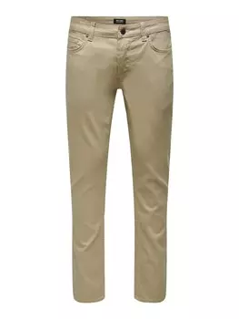 Брюки Only & Sons Slim fit Pants Loom, бежевый