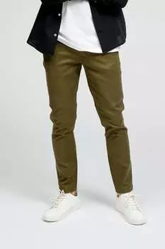 Брюки оригинальной структуры темного цвета Teeshoppen, зеленый