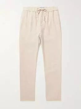 Брюки Oscar прямого кроя из льна и хлопка с кулиской Frescobol Carioca, бежевый