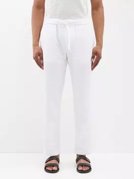 Брюки oscar с кулиской на талии из смесового льна Frescobol Carioca, белый