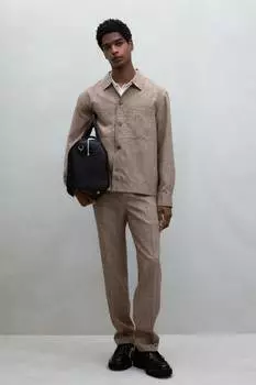 Брюки от костюма обычного кроя H&M, бежевый