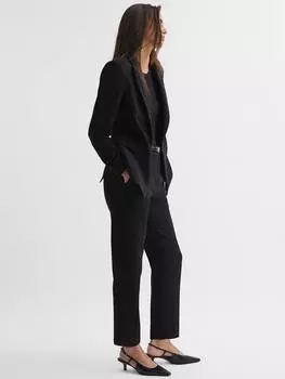 Брюки от костюма petite gabi slim fit Reiss, черный