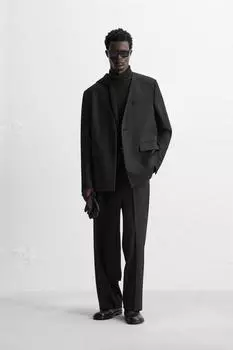 Брюки от костюма ZARA, черный