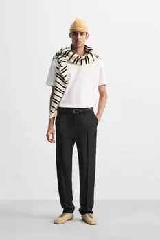 Брюки от шерстяного костюма ZARA, черный