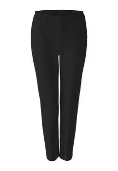 Брюки Oui Jerseyhose FEYLIA Slim Fit, cropped, черный