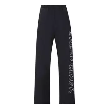 Брюки outline baggy sweatpants 'black faded' Balenciaga, черный