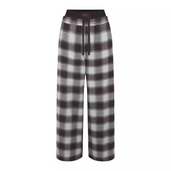 Брюки оверсайз с двойным поясом SKIMS, цвет vapor shadow plaid