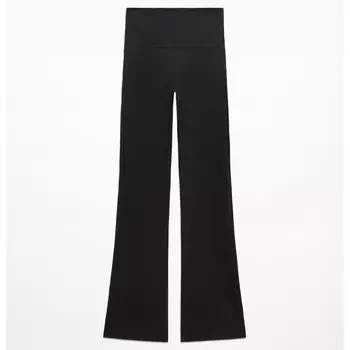 Брюки Oysho High-rise Comfortlux Flare, темно-серый