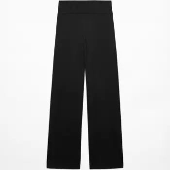 Брюки Oysho High-Rise Comfortlux Straight-Leg, черный