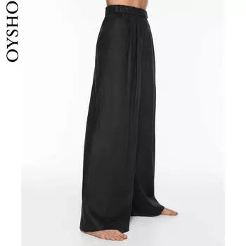 Брюки Oysho льняные, черный