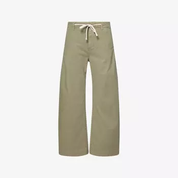 Брюки Paige Arellia из стрейч-хлопка с завязками, хаки