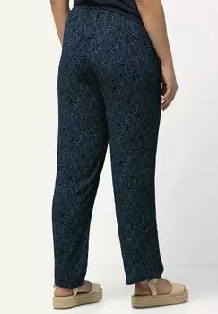 Брюки PAISLEY ELASTIC WAIST Ulla Popken, темно-синий