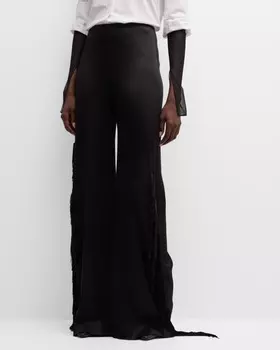 Брюки-палаццо Lucky c бахромой Hellessy