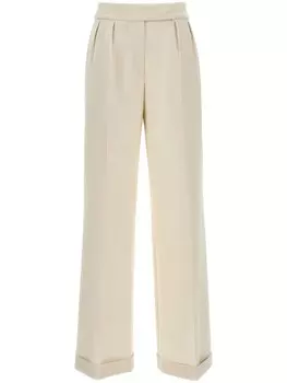 Брюки палаццо по индивидуальному заказу Kiton, нейтральный цвет