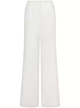 Брюки палаццо с молниями Alberta Ferretti, нейтральный цвет